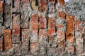 Old and worn brick wall texture Royalty Free Stock Photo