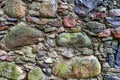 Old path paved with cobblestones colorful. Backgraund