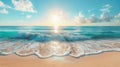 Sun-kissed Serenity: Idyllic Sand Beach with Ocean View
