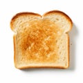 Close-up Top View Of Toast On White Background Royalty Free Stock Photo