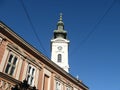 The tower, Curch, Ortodox, Saint George, Novi Sad, Serbia, Sunny day Royalty Free Stock Photo