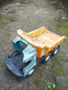 photo of a toy truck for children in the village, who can& x27;t afford to buy a new one