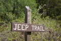 To the jeep trail.