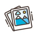 Photo Travel Line Color Icon