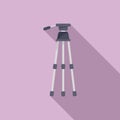 Photo tripod icon flat vector. Camera mobile stand Royalty Free Stock Photo