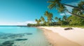 Tranquil Beach With Palm Trees: Stunning 8k Art Of Tonga