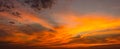 Photo twilight sky background. Colorful Sunset sky and cloud. Vivid sky in twilight time background. Fiery orange sunset sky. Beau Royalty Free Stock Photo