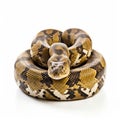 Photo of twisted python isolated on white background Royalty Free Stock Photo