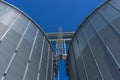 Two Silo - building for storage and drying of grain crops