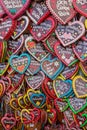 Typical souvenir at the oktoberfest in munich - a gingerbread heart - lebkuchenherz Royalty Free Stock Photo