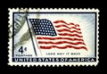 Colourful USA postage stamps with the stars and strips Royalty Free Stock Photo