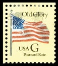 Colourful USA postage stamps with the stars and strips Royalty Free Stock Photo