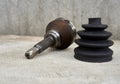 Photo of used CV joint with boot Royalty Free Stock Photo