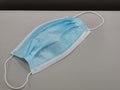 Photo of used medical mask on the table. Royalty Free Stock Photo