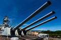 USS Missouri Battleship at Pearl Harbor in Hawaii Royalty Free Stock Photo