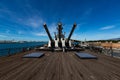 USS Missouri Battleship at Pearl Harbor in Hawaii Royalty Free Stock Photo