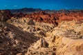 Photo of varied and colourful landscape in Valley of Fire State Park, Nevada, USA. Royalty Free Stock Photo