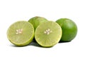 The Photo of a vegetable, lime, on a white background, taken with a 45Mp high resolution camera Royalty Free Stock Photo