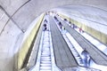 Long Escalator in Washington district of Columbia, at Adams Morgan Metro station