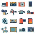 Photo Video Icons Set