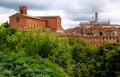 Photo of a view of Siena Cathedral and Basilica Cateriniana di San Domenico in Siena, Italy