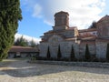 View to back side of Monastery of Saint Naum from yard