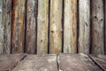 Photo of a wall of the house made of wooden logs Royalty Free Stock Photo