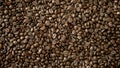 Top view of coffee grains,natural harvested,close-up