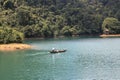 Sweet couple is boating