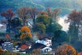 The beautiful autumn hamlet scenic in Shicheng Wuyuan Royalty Free Stock Photo