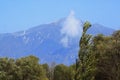 Clouds around the mountain Royalty Free Stock Photo