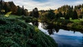 Walk in Bothell Washington near dusk Royalty Free Stock Photo