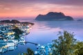 Gorgeous sunrise in Alesund, More og Romsdal County, Norway Royalty Free Stock Photo