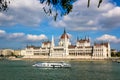 The Hungarian Parliament Building along The Danube River in Budapest