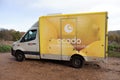 Ocado home delivery grocery supply van Royalty Free Stock Photo