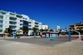 Ierapetra, Greece - September 10, 2019: Outdoor basketball court