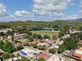 Baseball field in a small town