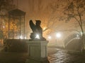 Mysterious foggy night in old Odessa Royalty Free Stock Photo