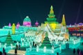 The ice lamp of Thai architecture nightscape