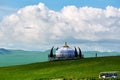 The cloudscape and mongolia yurt Royalty Free Stock Photo