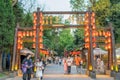 The visitors in Lijin pedestrian in Chengdu city Royalty Free Stock Photo