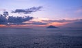 Sunset in Manado city, North Sulawesi Royalty Free Stock Photo