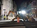 Night Construction, St. Patrick's Cathedral, The Cathedral of Saint Patrick, NYC, NY, USA