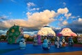 The matryoshka dolls in the NZH Manzhouli sunset