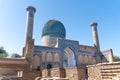 Exterior of the old ancient uzbek tomb - Amir Temur maqbarasi, GoÃ¢â¬Ëri Amir in Uzbekistan Royalty Free Stock Photo