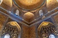 Interior inside the old ancient uzbek tomb - Amir Temur maqbarasi, GoÃ¢â¬Ëri Amir in Uzbekistan Royalty Free Stock Photo