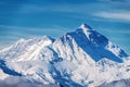 Mount Qomolangma in Himalaya mountains Royalty Free Stock Photo