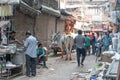 Delhi-12.10.2018:The view on main bazar street in India