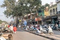 Delhi-12.10.2018:The view on main bazar street in India