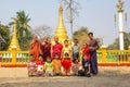 Mondalay/Myanmar-07.03.2017:The portrait of the buddhist master and his students